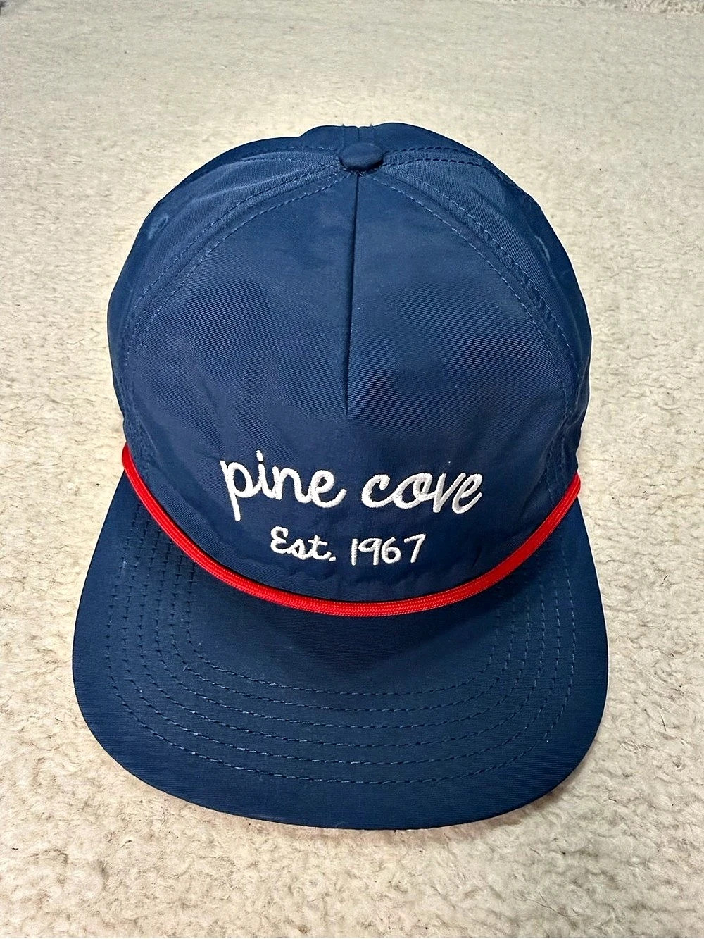 Pine Cove Est. 1967 Rope Hat Navy Red Snapback Camp